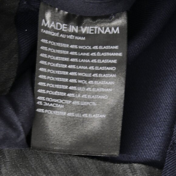 Club‎ Monaco Borrem Navy Wool Blend Tailored Career Work Trouser Ankle Pant Sz 0 - Picture 11 of 13